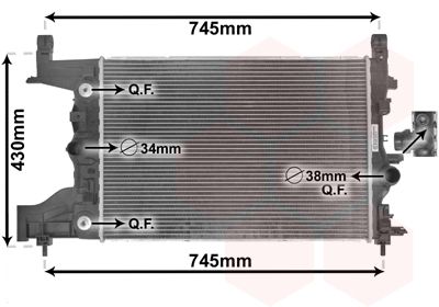 VAN WEZEL Radiaator,mootorijahutus 37002545